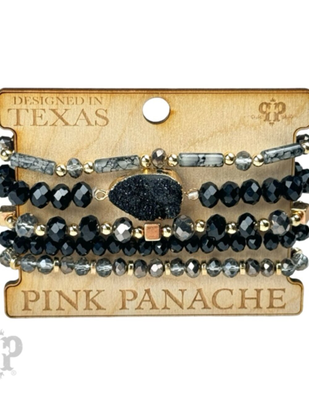 Pink Panache Five Strand Stack Bracelet Set, Boutique
